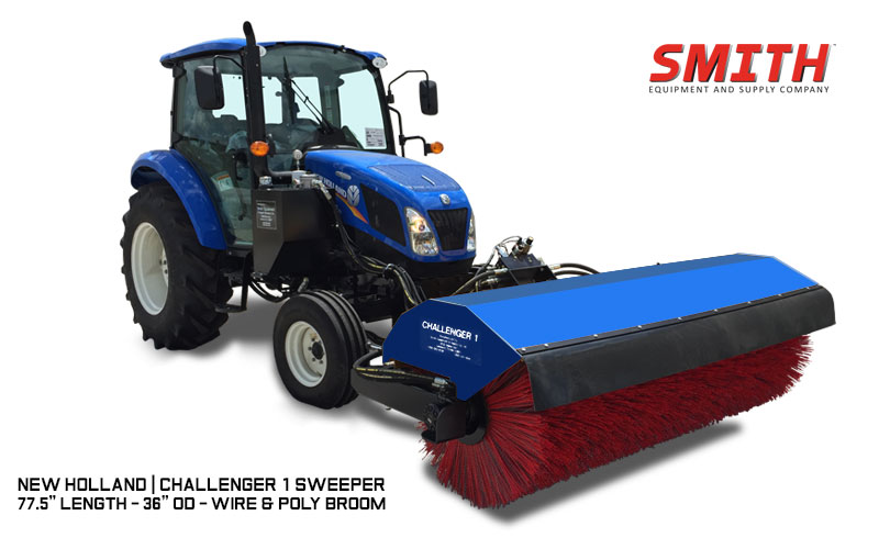 new holland tractor with challenger 1 sweeper